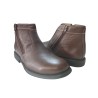 BOTINA CAMPERO MASCULINA COM ZÍPER CONFORT EM COURO LEGÍTIMO SOLADO GEL  COR PINHÃO REF 149