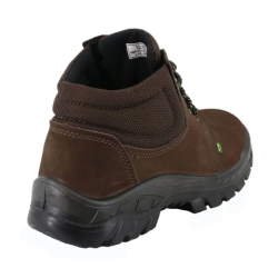 COTURNO ECOSAFETY DE SEGURANÇA UNISSEX EM COURO COM C.A REF PS-139/AP-015 COR CAFÉ