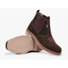 BOTINA F1000 FEMININA NOBUCK CAFÉ/ROSA REF 1013