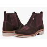 BOTINA F1000 FEMININA NOBUCK CAFÉ/ROSA REF 1013