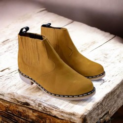 BOTINA BOOTLAU VIRA FRANCESA SOLADO LÁTEX NOBUCK TERRA E CASTOR REF 04