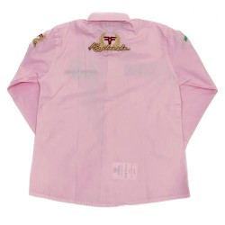 CAMISA RADADE M/L BORDADA INFANTIL MENINA ROSA 2 REF GREEN