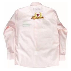 CAMISA RADADE M/L BORDADA INFANTIL MENINA ROSÊ REF GREEN