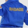 CAMISA RADADE M/L BORDADA INFANTIL MENINO AZUL REF BRANDS