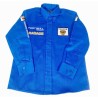 CAMISA RADADE M/L BORDADA INFANTIL MENINO AZUL REF BRANDS