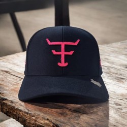 BONÉ TEXAS FARM PRETO/ROSA NEON REF TF987 TAM U