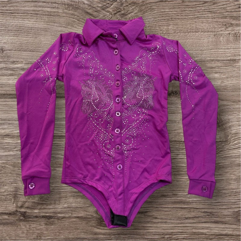 BODY INFANTIL FEMININO WESTERN FUCSIA BODY INFANTIL FEMININO WESTERN FUCSIA