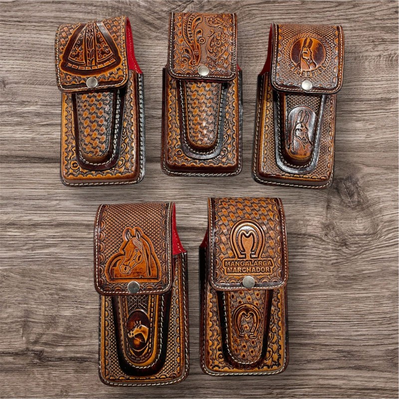 CAPA PARA CELULAR EM COURO COM BAINHA CAPA PARA CELULAR EM COURO COM BAINHA