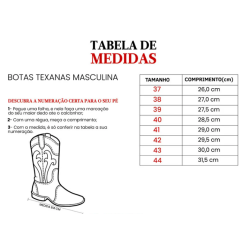 BOTA TEXANA MASCULINA FABRICAÇÃO PRÓPRIA - REF 016