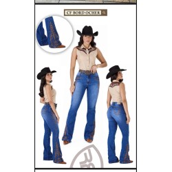 CALÇA RADADE FEMININA CF BORD OCHER