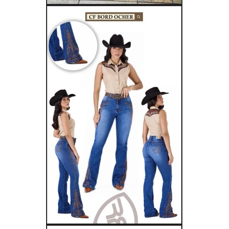 CALÇA RADADE FEMININA CF BORD OCHER